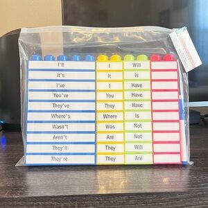 Target Bullseye 40ct building block game for learning contractions🎀